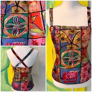 Vintage Artistic Silk Top